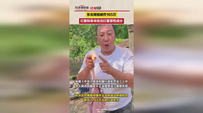 “东北雨姐”虚假宣传被罚165万元,东北雨姐虚假宣传遭罚，警示与反思，东北雨姐虚假宣传遭罚165万元，警示与反思